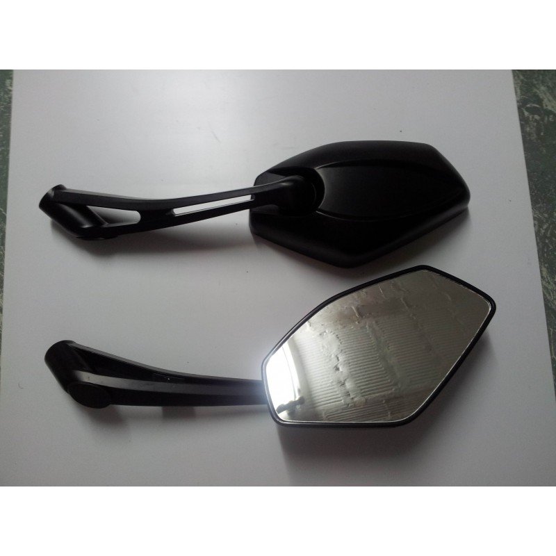 Area1 Set Specchietti Moto Omologati E – 2 Pezzi (Destro E Sinistro) Con Filettatura M10 E M8 – Adatti Per Suzuki GZ 125/250 Marauder E Address UK110NE – Cromatura Lucida Di Alta Qualità