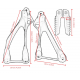 kit pedane passeggero KAWASAKI ZX6R / 636 2005 - 2008