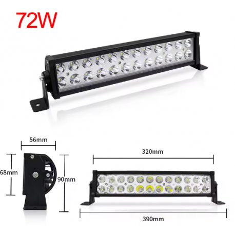 Barra a led auto fuoristrada suv 72 w